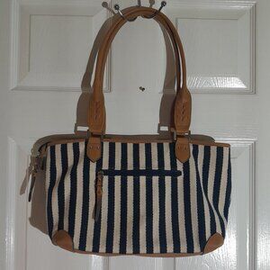 "Rosetti" Blue and White Purse